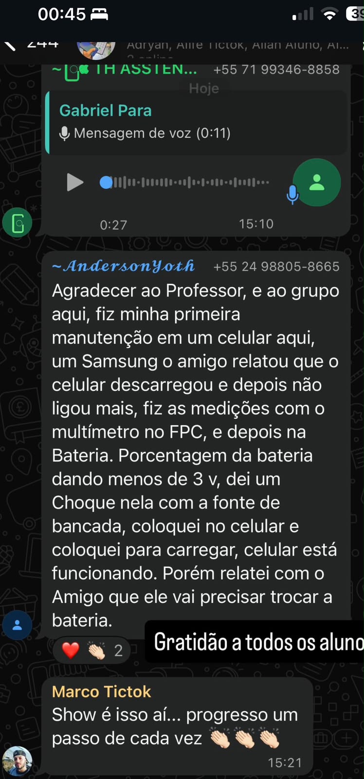 Depoimento real de aluno 2